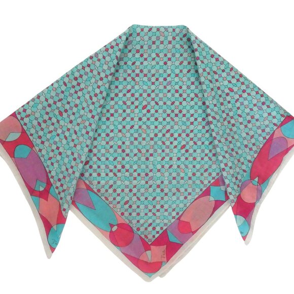 EMILIO PUCCI Geometric print cotton bandana scarf - Picture 2 of 5